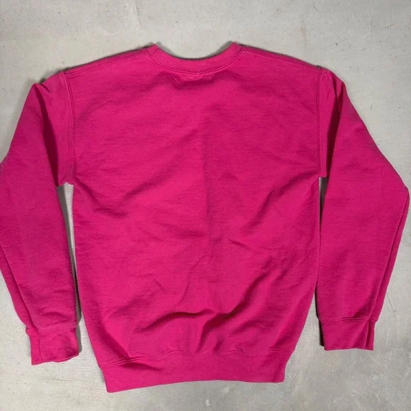 Lululemon Graphic Crewneck Sweatshirt Pink Logo Pullover Women Size Medium - Picture 3 of 4